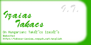 izaias takacs business card